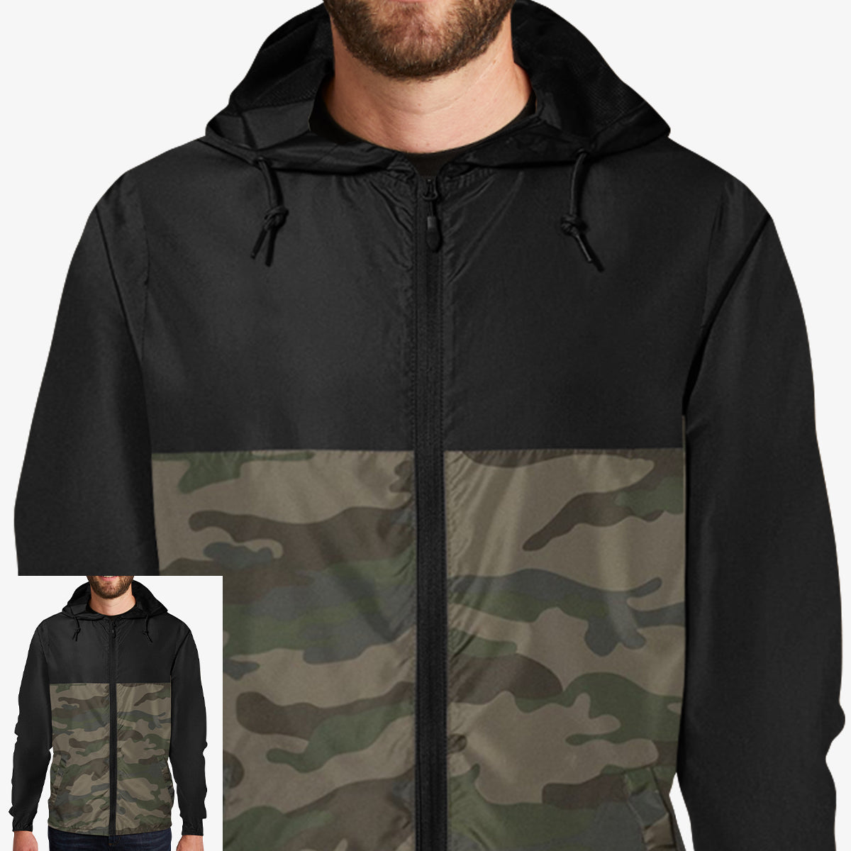 Men Windbreaker Full-Zip Jacket
