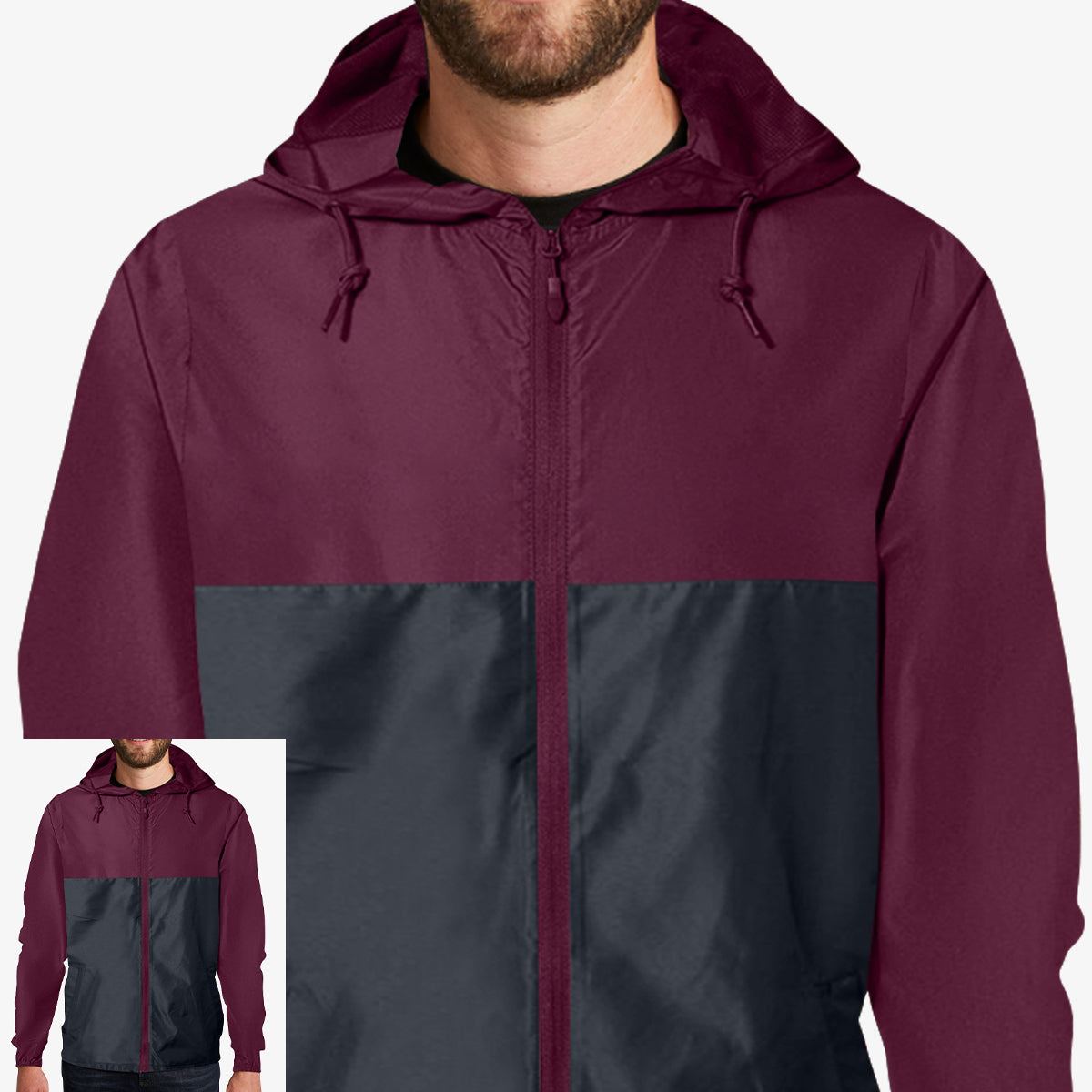 Men Windbreaker Full-Zip Jacket