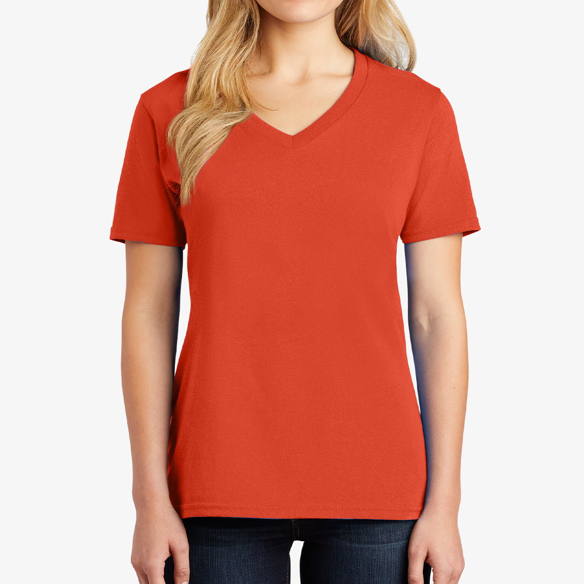 Women Core Cotton V-Neck Tee