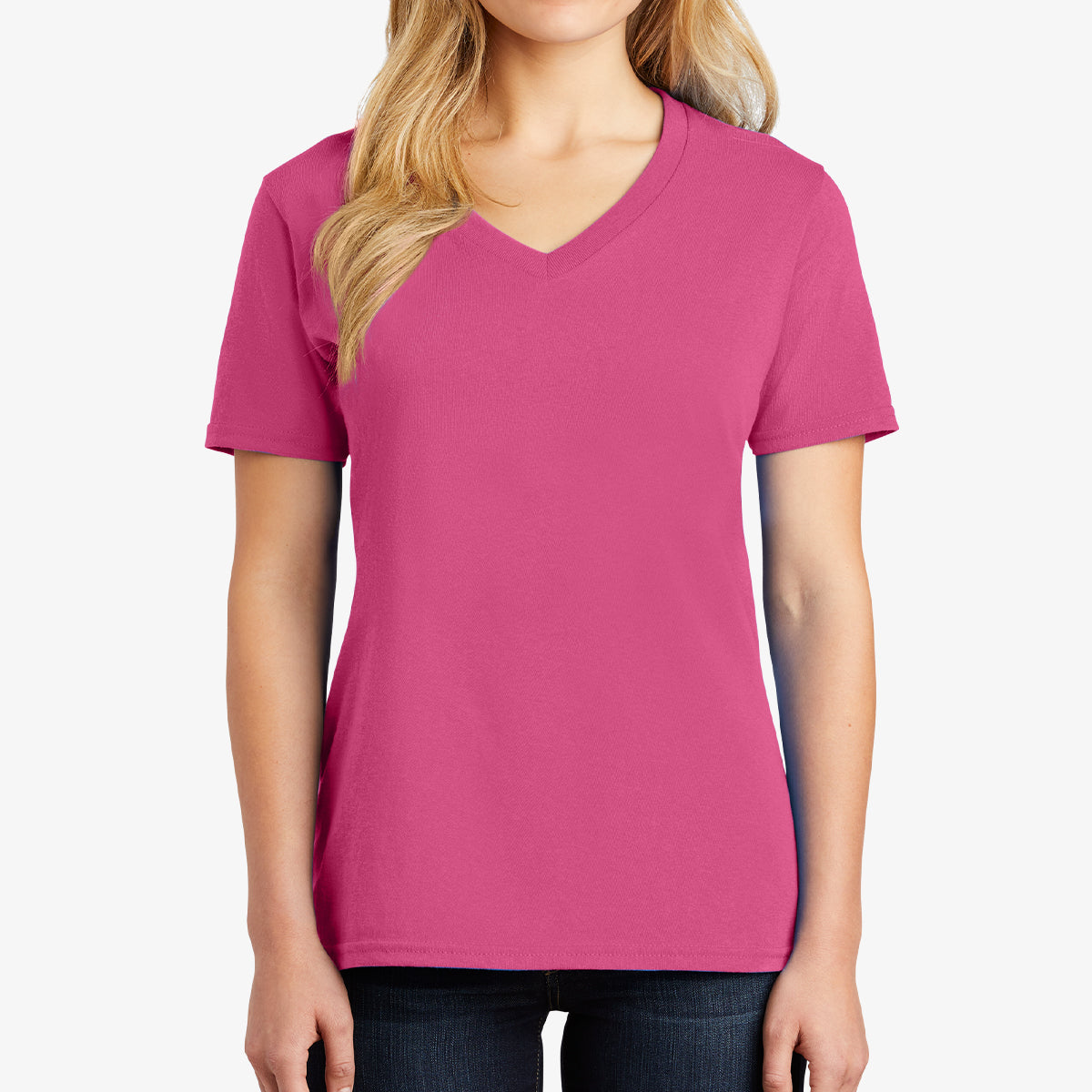 Women Core Cotton V-Neck Tee